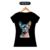 Camiseta feminina Sphynx Aquarela gato egípcio Preta