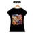 Camiseta feminina Scottish Fold Aquarela preta