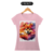 Camiseta feminina Lulu da Pomerânia - Coleção Aquarela - Rosa