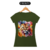 Camiseta feminina Scottish Fold Aquarela verde