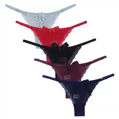 Kit Envelope Renda Sexy, Tanga Sensual, 10 Calcinha, 3 5