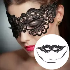 Máscara facial feminina oca de renda, adereços de festa da princesa do baile, - comprar online