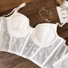 Conjunto Bordado floral branco francês - loja online