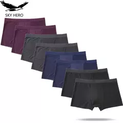 8 pçs/lote calcinha cueca boxer masculino sexy malha shorts transparentes mais grande tamanho 6xl 7xl 8xl troncos para o homem - comprar online