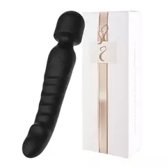 Dual AV Magic Wand Vibrador com Aquecimento para Mulheres na internet