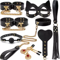 Kits blackwolf bdsm de couro legítimo - loja online