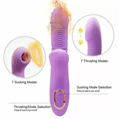 G ponto coelho vibrador com aquecimento thrusting sucção clitoral vibradores vibradores estimulador duplo motor à prova dwaterproof água adultos brinquedos sexuais - comprar online