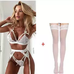 Conjunto de lingerie de renda sexy - loja online