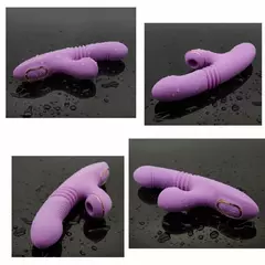 G ponto coelho vibrador com aquecimento thrusting sucção clitoral vibradores vibradores estimulador duplo motor à prova dwaterproof água adultos brinquedos sexuais - loja online