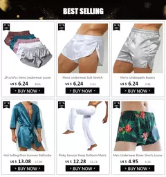 Imagem do Roupa interior dos homens macio estiramento respirável boxer shorts sexy seta calcinha sono bottoms bolsa de banho