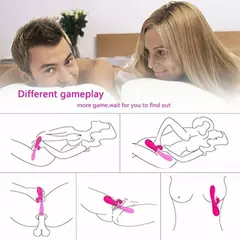 Imagem do G ponto coelho vibrador com aquecimento thrusting sucção clitoral vibradores vibradores estimulador duplo motor à prova dwaterproof água adultos brinquedos sexuais