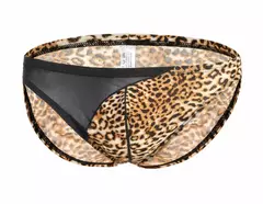 Cuecas masculinas sensuais baixas com estampa animal print - loja online