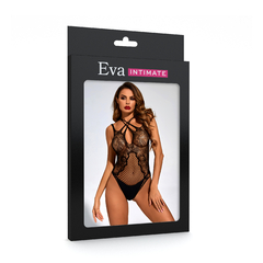 Body Sensual Preto Sem Manga Renda e Arrastão com Decote - Eva Intimate na internet