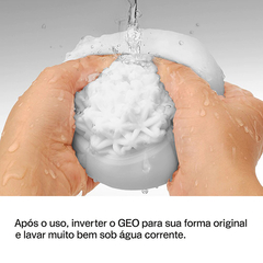 Masturbador Tenga Original com Texturas Geométricas Geo Coral