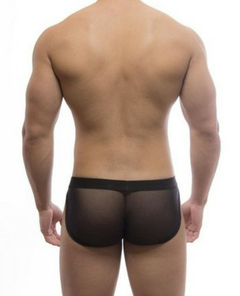 Cueca com Tule Atrás Preto com Slip Cirré -