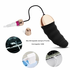 Vibrador Bullet Luxo Recarregável - Controle wireless - 10 Vibrações - Preto na internet