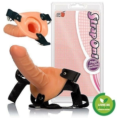 Strap-on! 15cm na cor bege