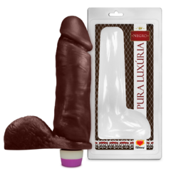 Prótese Realística com Vibrador 20,5cm x 4,7cm - Marrom