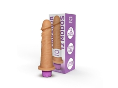 Prótese Realística com Vibrador Recarregável USB -