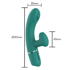 Green Rabbit - Vibrador ponto G com Estimulador por Sucção (ME016) - loja online