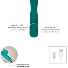 Green Rabbit - Vibrador ponto G com Estimulador por Sucção (ME016)