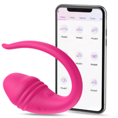 Vibrador formato Glande Com APP e 9 Modos de Vibração