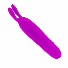 Mini Orelhas do Coelho - Vibrador Puro Silicone 10 Vibrações