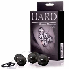 Colar Tailandes cordão em silicone HARD (com 5 esferas) - Preta (CSA120P) na internet