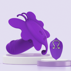 Estimulador de Calcinha Butterfly Tripla Estimulação com Controle Remoto Roxo - comprar online