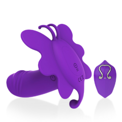 Estimulador de Calcinha Butterfly Tripla Estimulação com Controle Remoto Roxo na internet