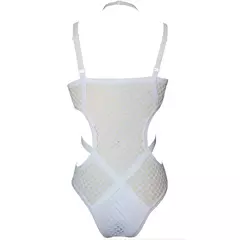 malha de malha de peixe net sexy mulher banho de uma peça maiô feminino banhista natação praia monokini v536 - comprar online