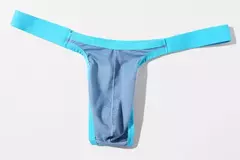 Cuecas de seda de gelo sexy cuecas masculinas t-back tanga g-string cueca masculina respirável lingerie grande u convexo bolsa