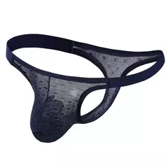 Cuecas de seda de gelo sexy cuecas masculinas t-back tanga g-string cueca masculina respirável lingerie grande u convexo bolsa - loja online