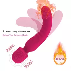 Dual AV Magic Wand Vibrador com Aquecimento para Mulheres - Jouet