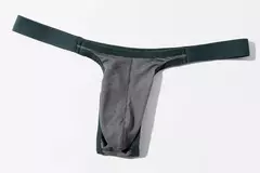 Cuecas de seda de gelo sexy cuecas masculinas t-back tanga g-string cueca masculina respirável lingerie grande u convexo bolsa - loja online