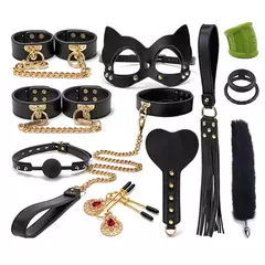 Kits blackwolf bdsm de couro legítimo - loja online