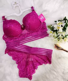 Kit 5 Conjuntos Lingerie Calcinha e Sutiã - comprar online