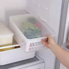 Organizador de Geladeira com Cesta de Drenagem - comprar online