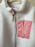 Campera peluda beige con bolsillo rosado - comprar online