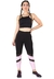 Academia Cropped Preto + Calça Fitness Preto Com Detalhe Elástico Faixa Rosê Conjunto Fitness | REF: LX062 na internet