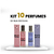 Kit com 10 Perfumes de 30ml