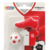 Borracha futebol Acrilex branco/vermelho kit C/3 und