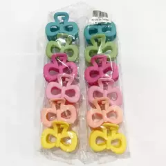 BROCHE PELO COLORES 4.5CM PACK X 12 UN. 1564