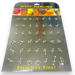 pack de piercing 42pc variedades