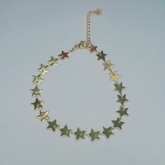 pulsera de estrellas acero dorado