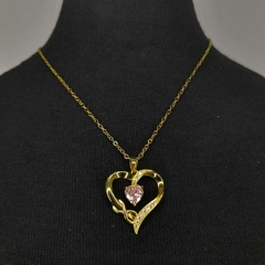 collar con dije corazon con strass - comprar online