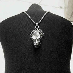 collar de hombre 3d cn dije de lobo