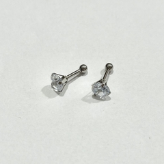 Aro piercing con diamante x12 pcs 1444-4 - comprar online