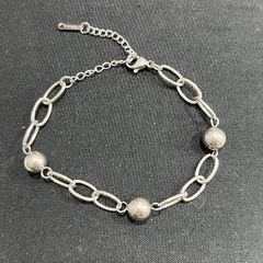 Pulsera acero quirúrgico con bolitas 1468-28-1