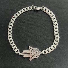 Pulsera acero blanco 6mm 20cm 1293-6